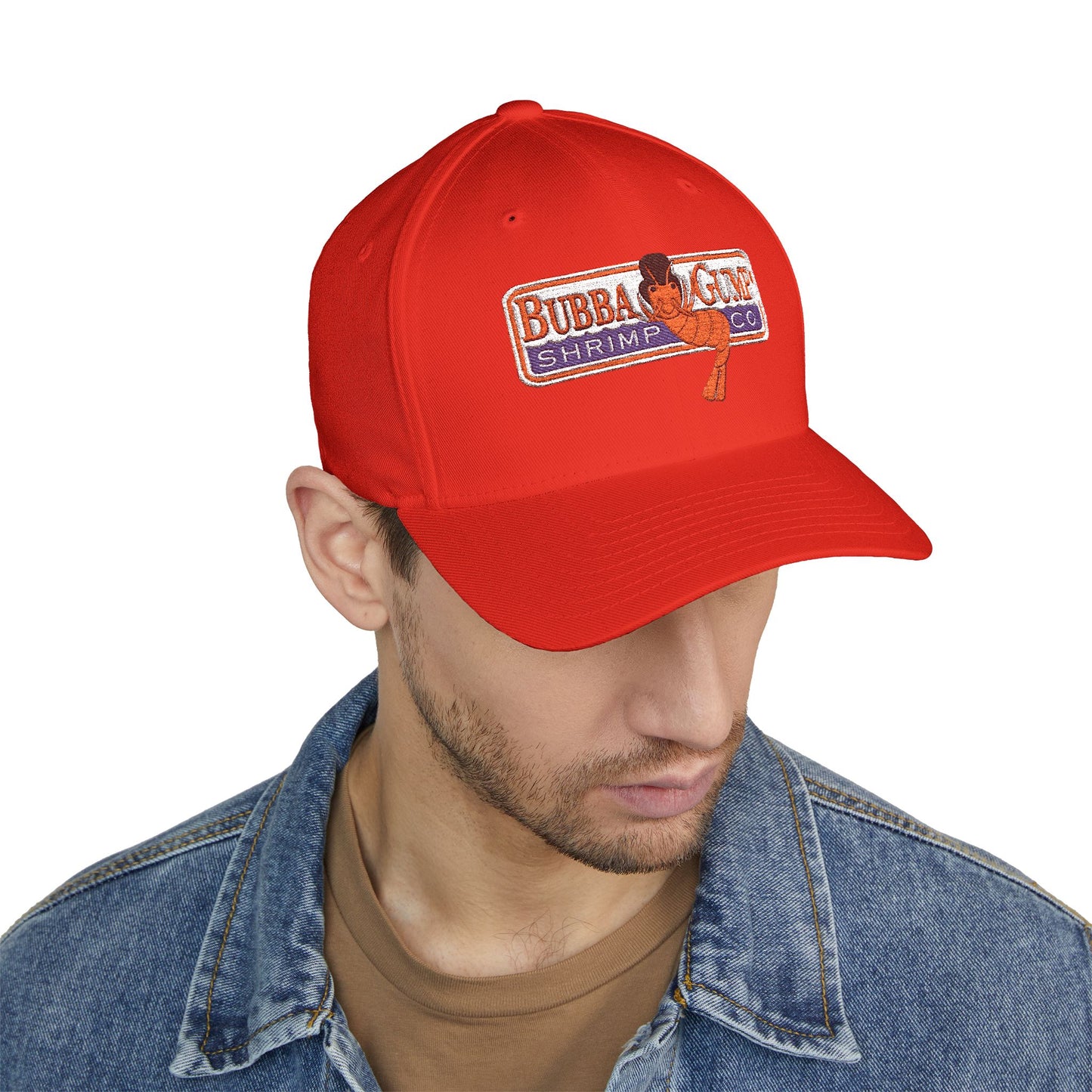 Bubba Gump Shrimp Baseball Hat Closed-Back Structured Cap (Embroidery)