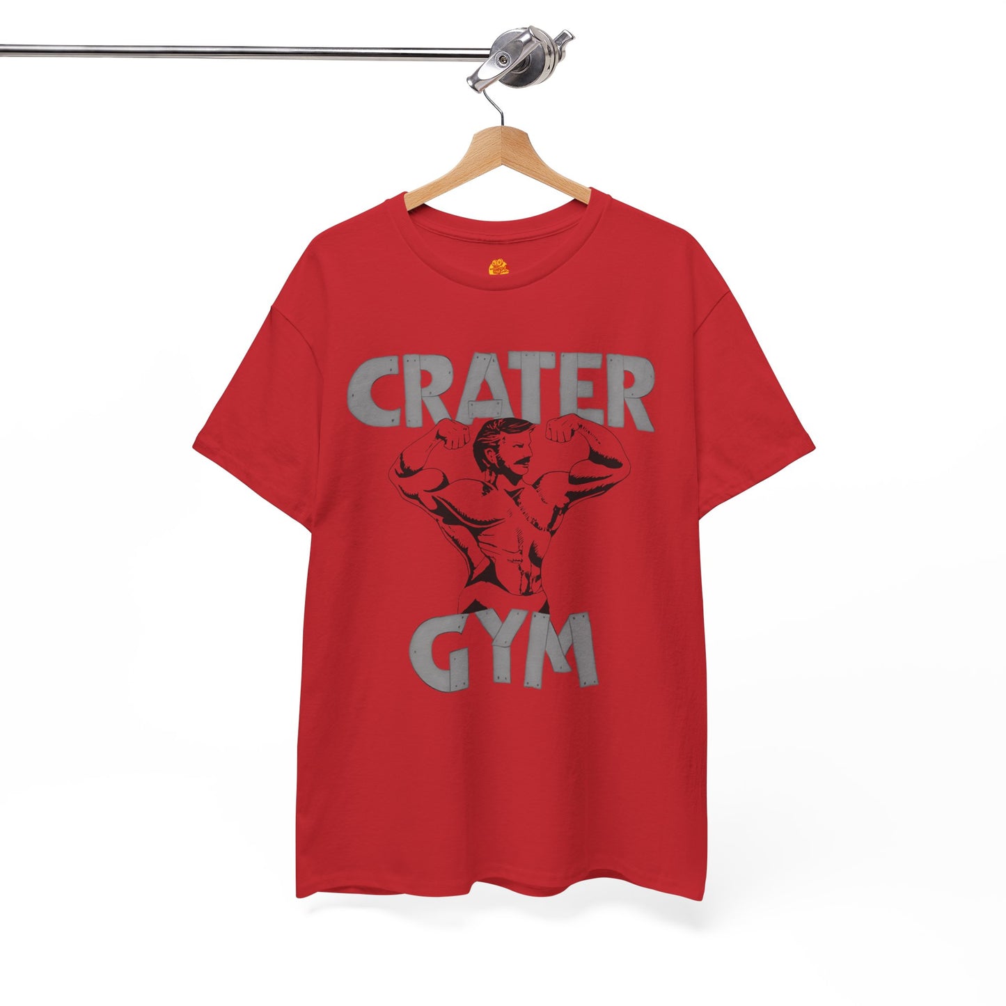Crater Gym T-Shirt Lou Love Lies Bleeding Unisex Heavy Cotton Tee