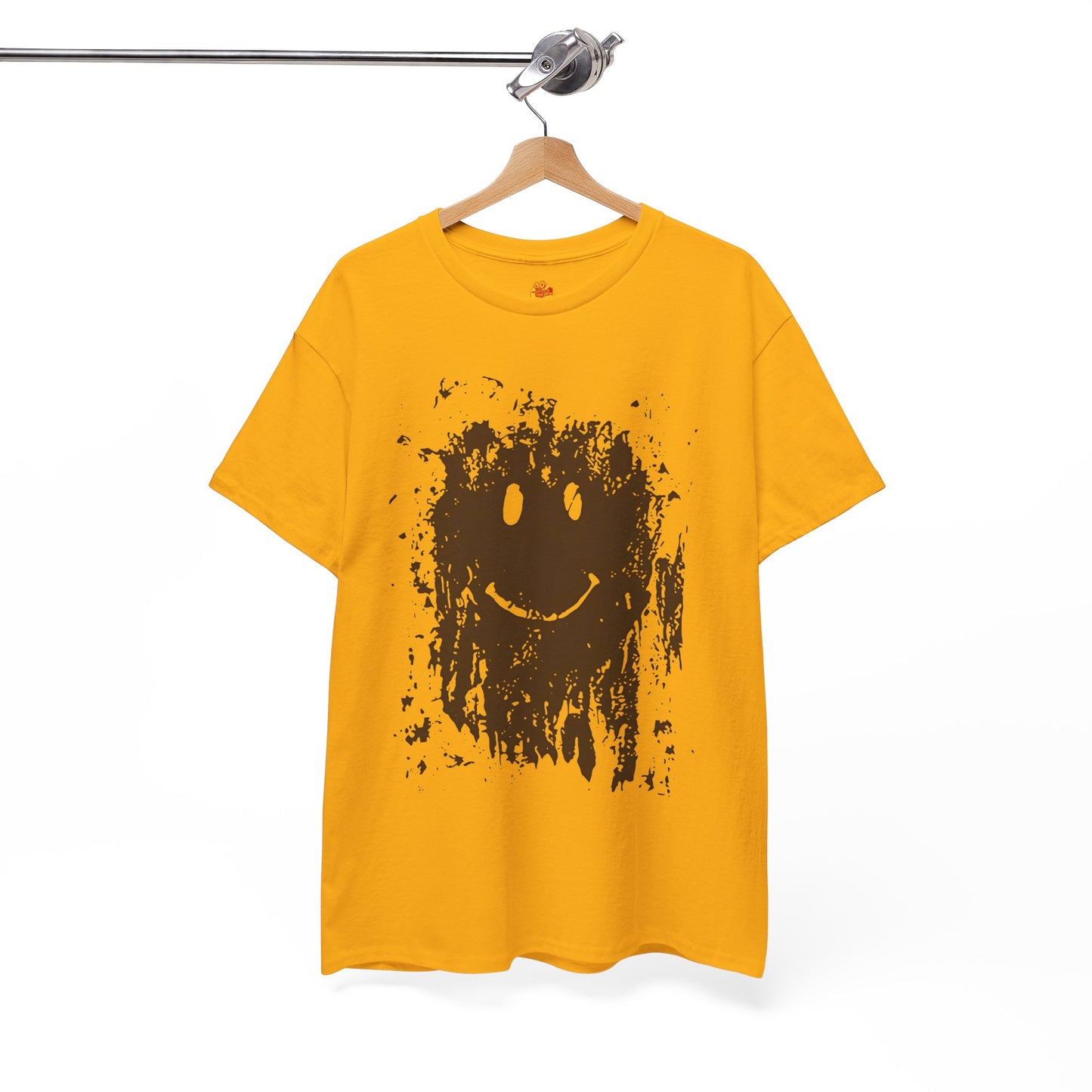 Mud Smiley Face Forrest Gump Tom Hanks Unisex Heavy Cotton Tee
