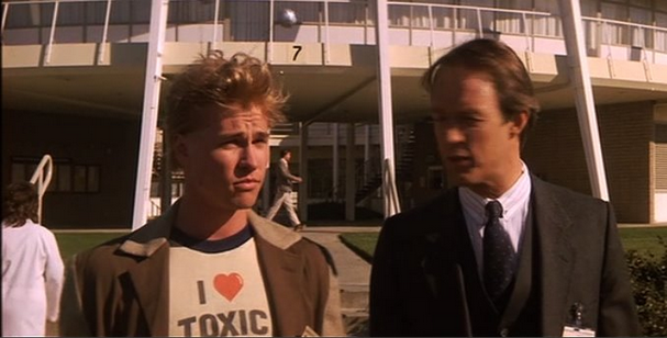 Real Genius I Love Toxic Waste Val Kilmer Unisex Cotton Ringer T-Shirt