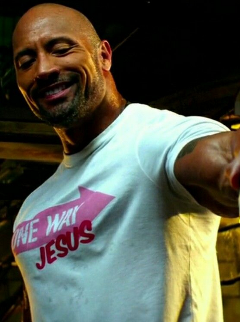 One Way Jesus Dwayne Johnson The Rock Paul Doyle Pain & GainUnisex Heavy Cotton Tee