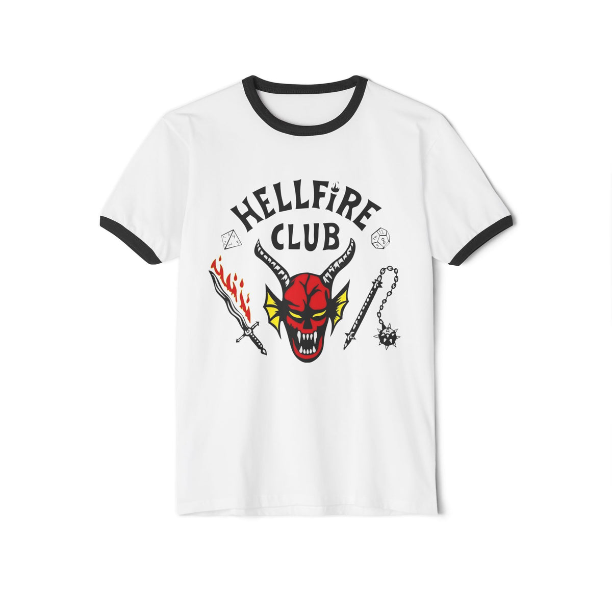 Stranger Things Hellfire Club Unisex Cotton Ringer T-Shirt