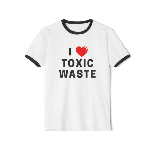 Real Genius I Love Toxic Waste Val Kilmer Unisex Cotton Ringer T-Shirt