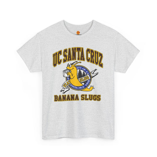 Pulp Fiction Banana Slugs UC Santa Cruz t-shirt worn by Vincent Vega, played by John Travolta, in Quentin Tarantino's 1994 movie.