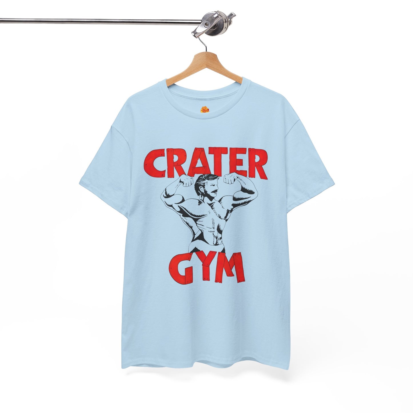 Crater Gym T-Shirt Lou Love Lies Bleeding Red Unisex Heavy Cotton Tee
