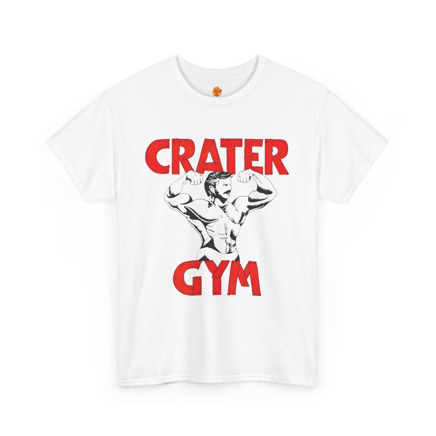 Crater Gym T-Shirt Lou Love Lies Bleeding Red Unisex Heavy Cotton Tee