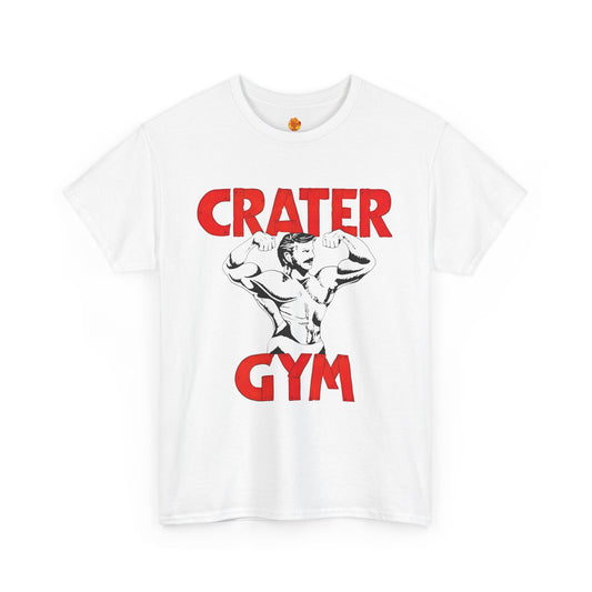 Crater Gym T-Shirt Lou Love Lies Bleeding Red Unisex Heavy Cotton Tee