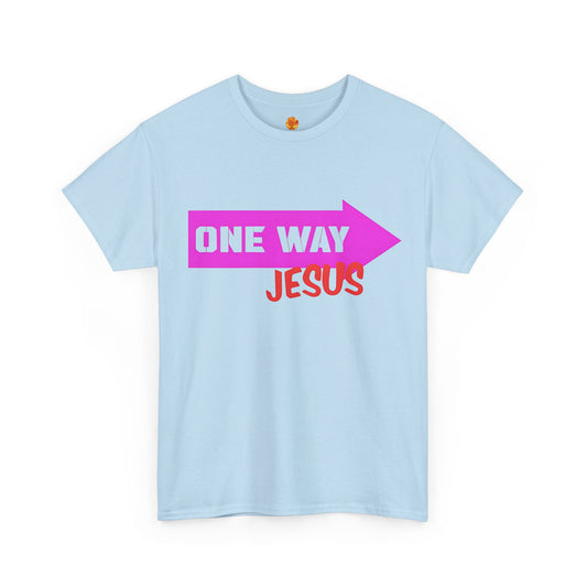 One Way Jesus Dwayne Johnson The Rock Paul Doyle Pain & GainUnisex Heavy Cotton Tee