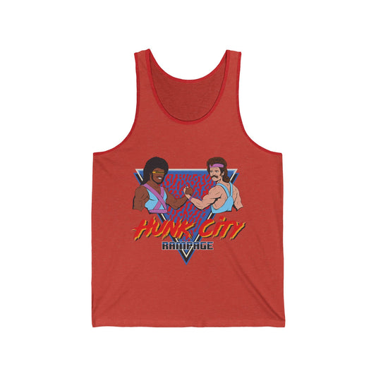 Hunk City Rampage Minecraft Jason Momoa Unisex Jersey Tank