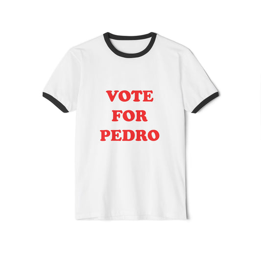 Napoleon Dynamite 2004 Vote For Pedro Jon Heder Unisex Cotton Ringer T-Shirt