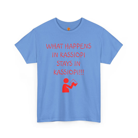 What Happens In Kassiopi Stays In Kassiopi Felix Catton Saltburn Unisex Heavy Cotton Tee
