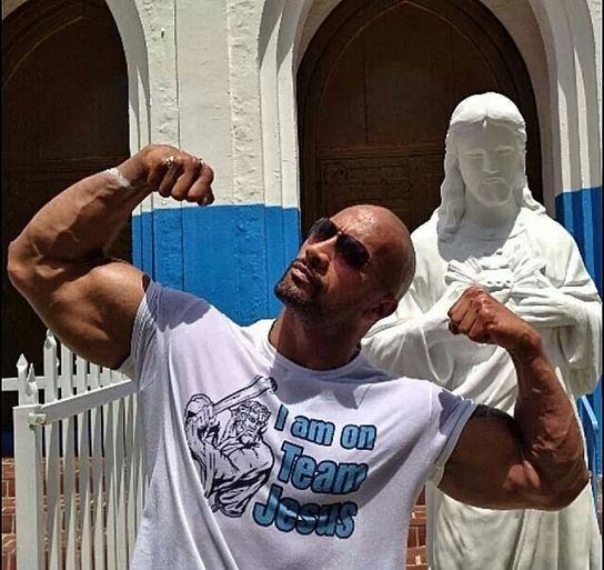 I Am On Team Jesus Dwayne Johnson The Rock Paul Doyle Pain & Gain Unisex Heavy Cotton Tee