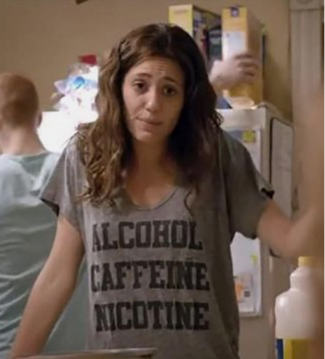 Alcohol Caffeine Nicotine T-Shirt Fiona Gallagher Shameless Unisex Heavy Cotton Tee
