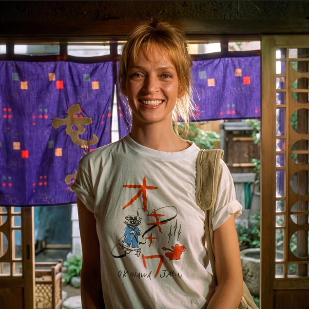 Okinawa 7 Kill Bill Uma Thurman Beatrix Kiddo Unisex Heavy Cotton Tee